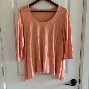 Eileen Fisher pastel coral scoop size M EUC